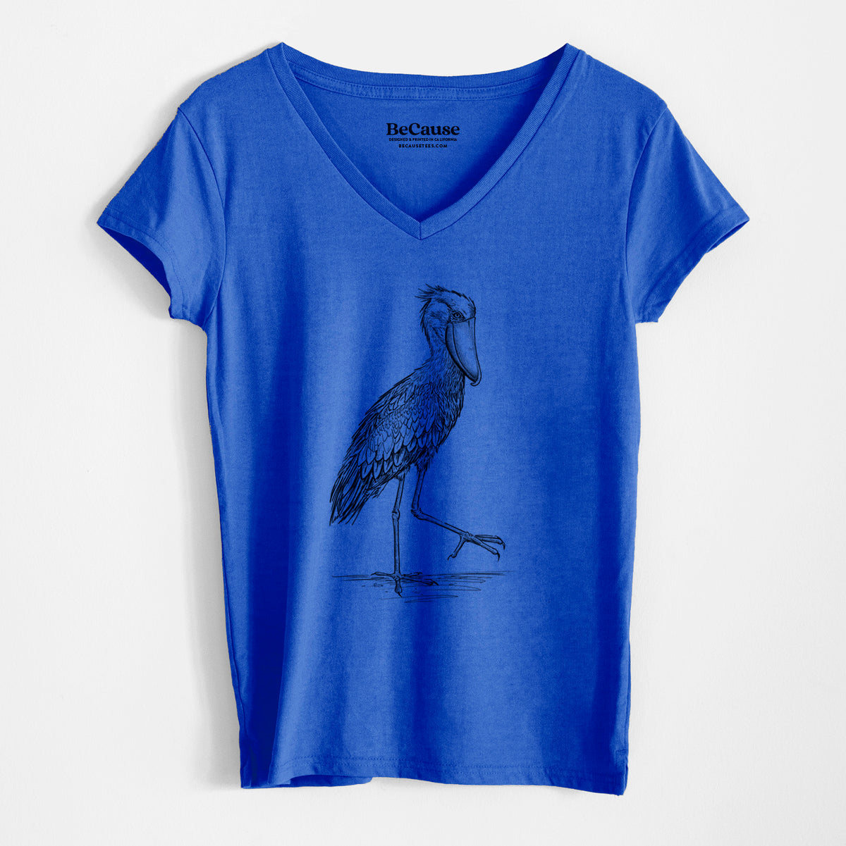 Shoebill Stork - Balaeniceps rex - Women&#39;s 100% Recycled V-neck