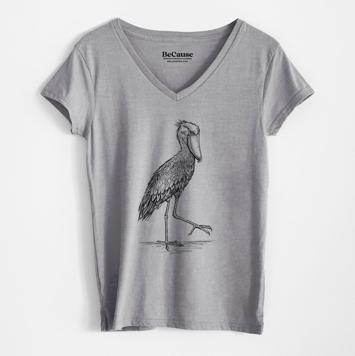 Shoebill Stork - Balaeniceps rex - Women&#39;s 100% Recycled V-neck