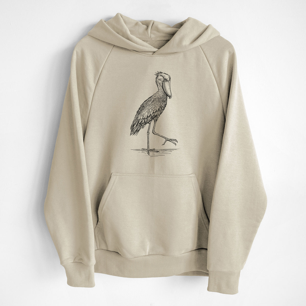 Shoebill Stork - Balaeniceps rex - UltraLuxe Heavyweight French Terry Hoodie