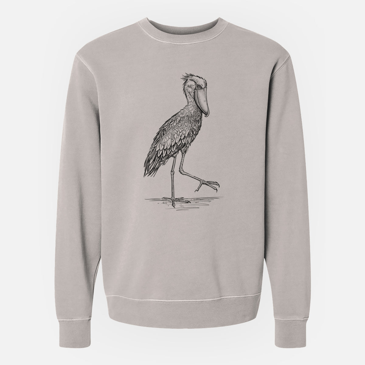 Shoebill Stork - Balaeniceps rex - Unisex Pigment Dyed Crew Sweatshirt