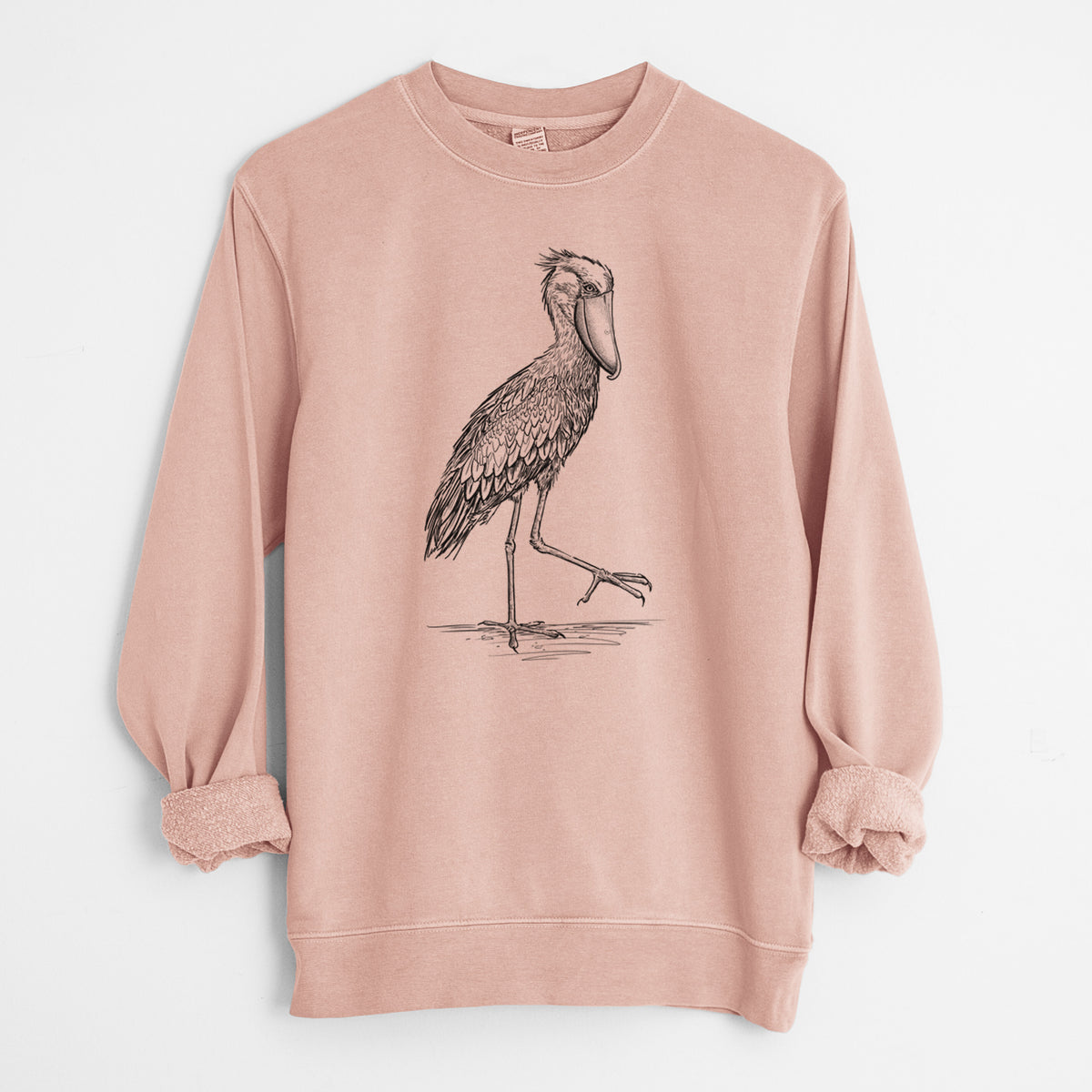 Shoebill Stork - Balaeniceps rex - Unisex Pigment Dyed Crew Sweatshirt