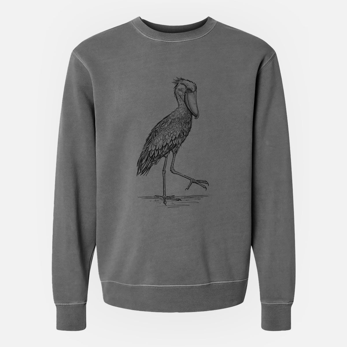 Shoebill Stork - Balaeniceps rex - Unisex Pigment Dyed Crew Sweatshirt