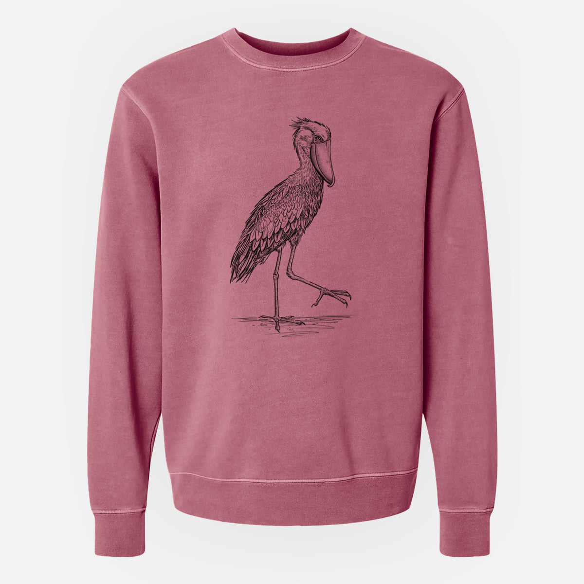 Shoebill Stork - Balaeniceps rex - Unisex Pigment Dyed Crew Sweatshirt