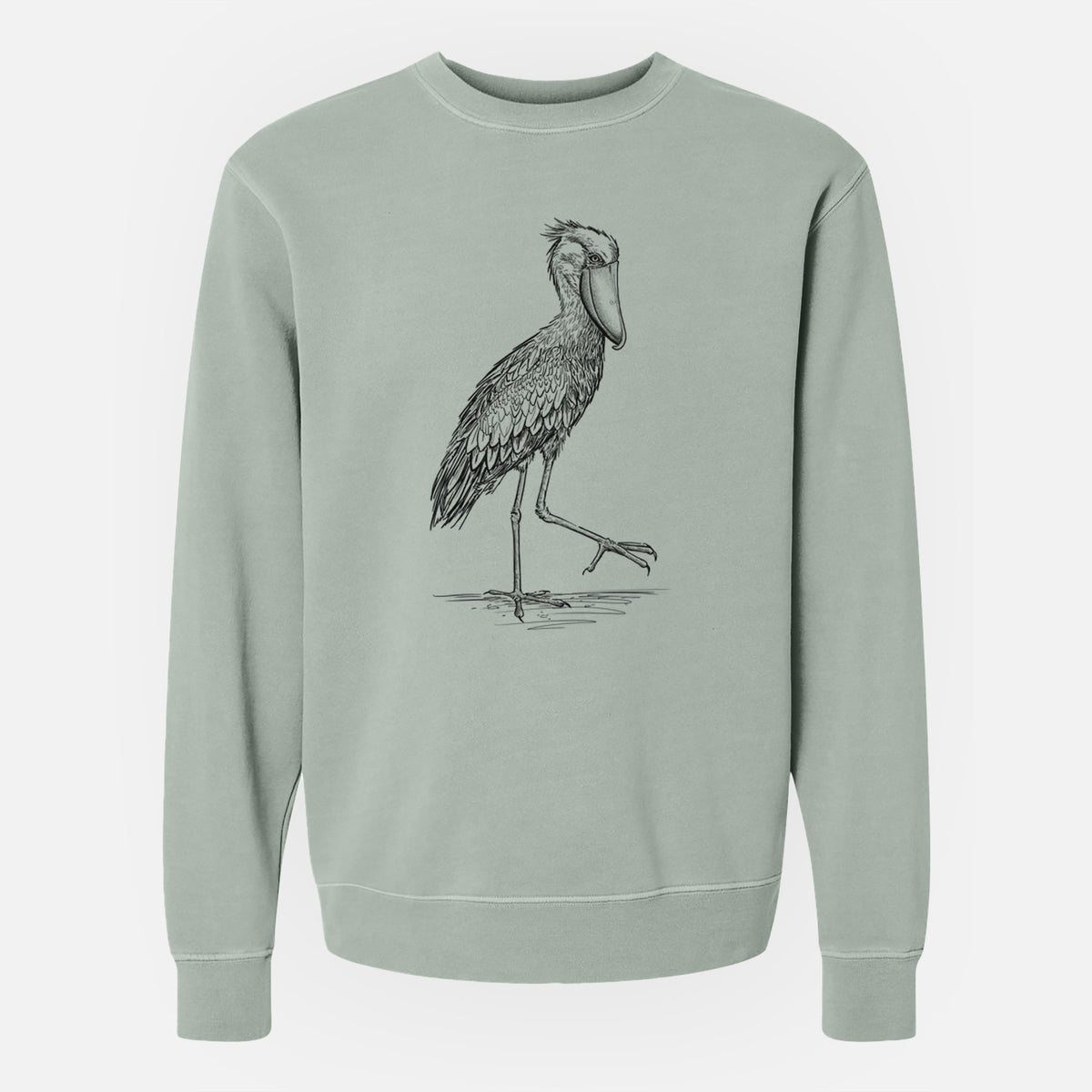 Shoebill Stork - Balaeniceps rex - Unisex Pigment Dyed Crew Sweatshirt