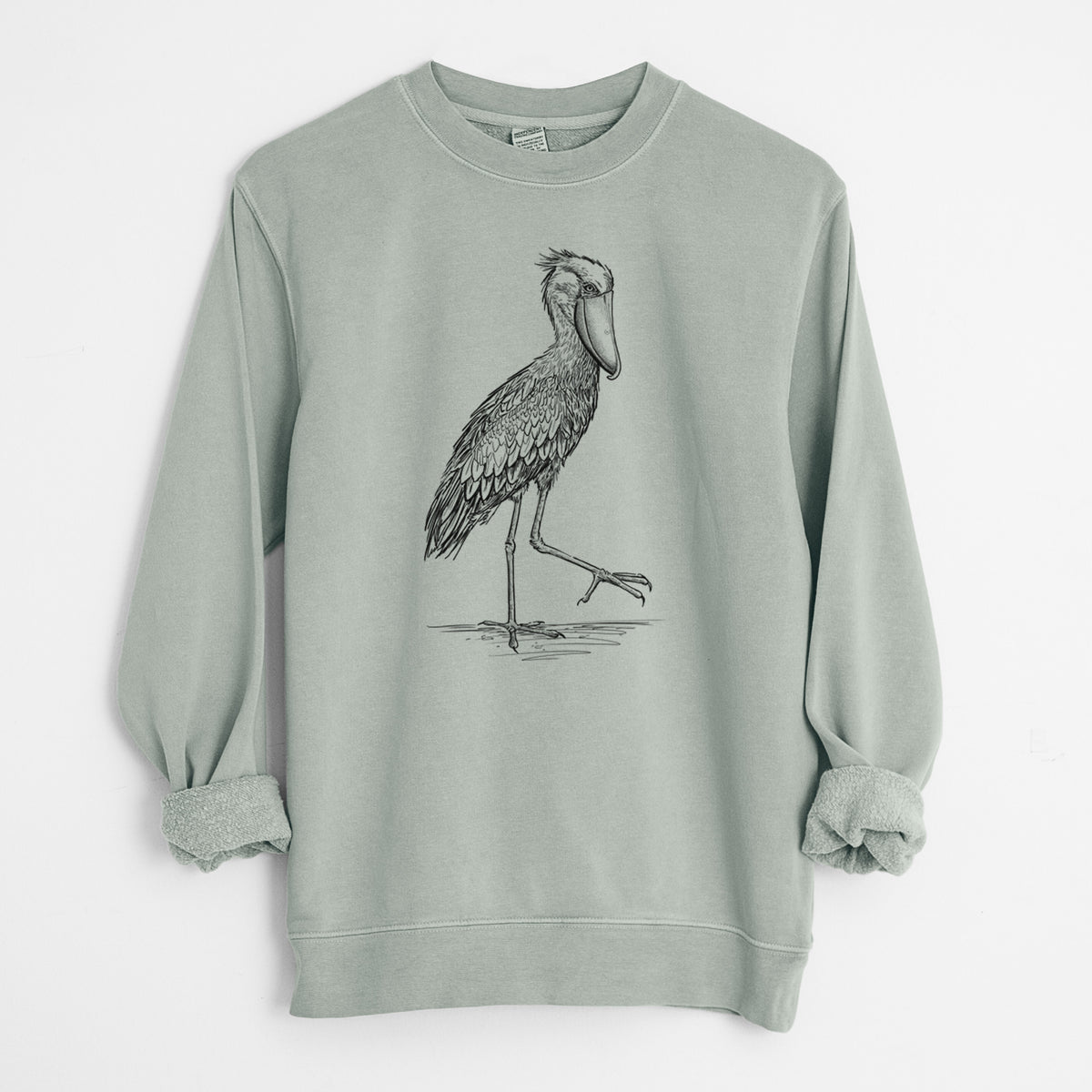 Shoebill Stork - Balaeniceps rex - Unisex Pigment Dyed Crew Sweatshirt