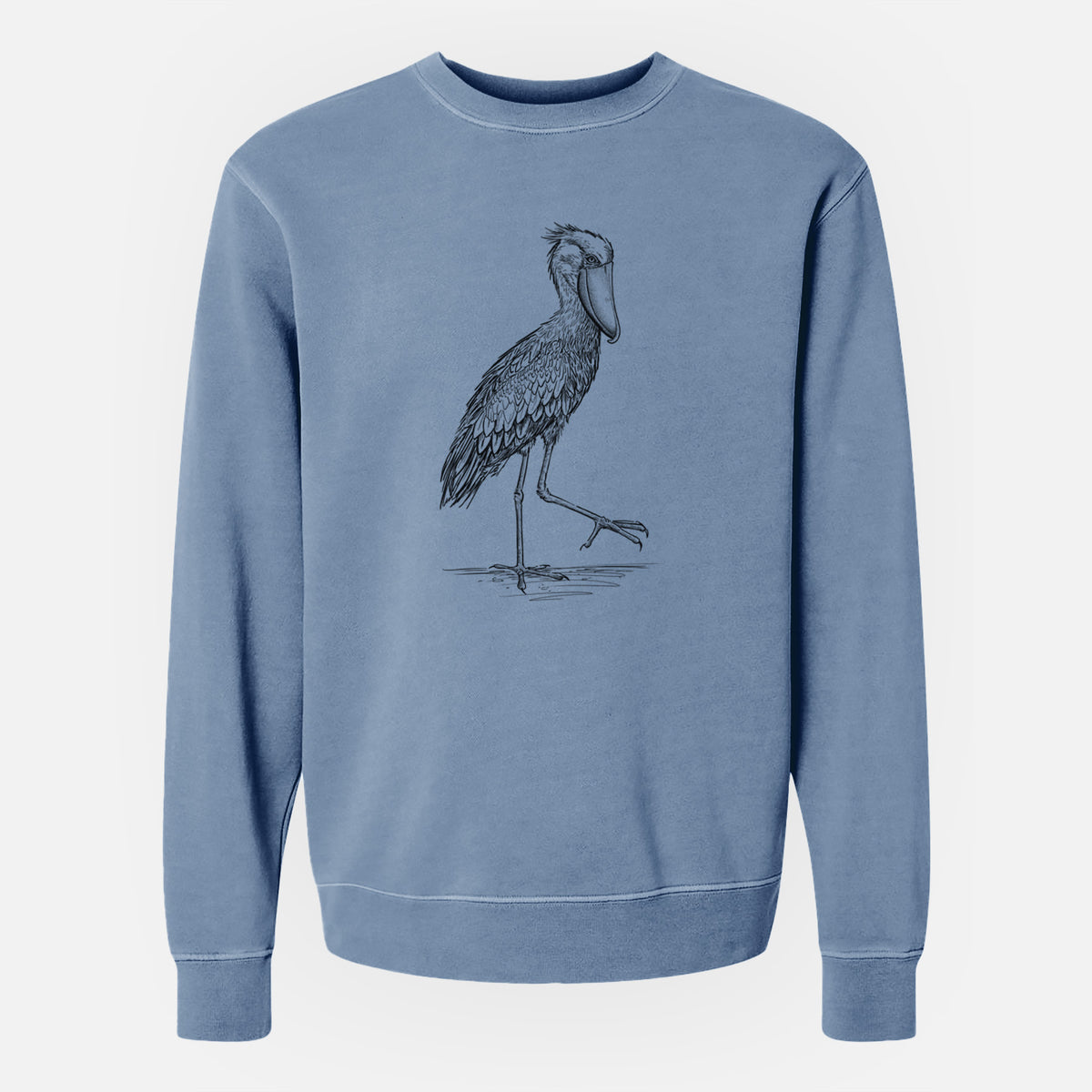 Shoebill Stork - Balaeniceps rex - Unisex Pigment Dyed Crew Sweatshirt