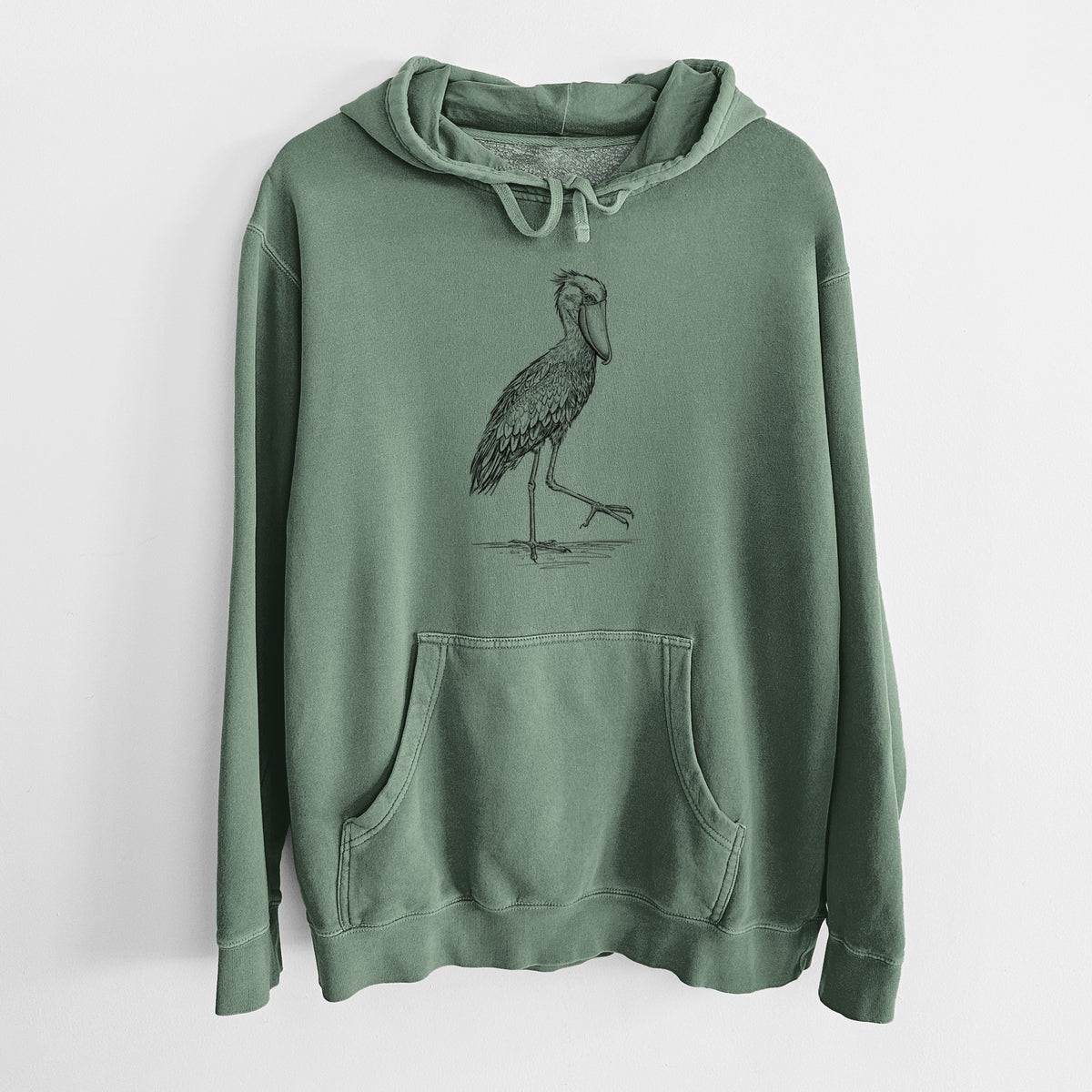 Shoebill Stork - Balaeniceps rex - Unisex Pigment Dyed Hoodie