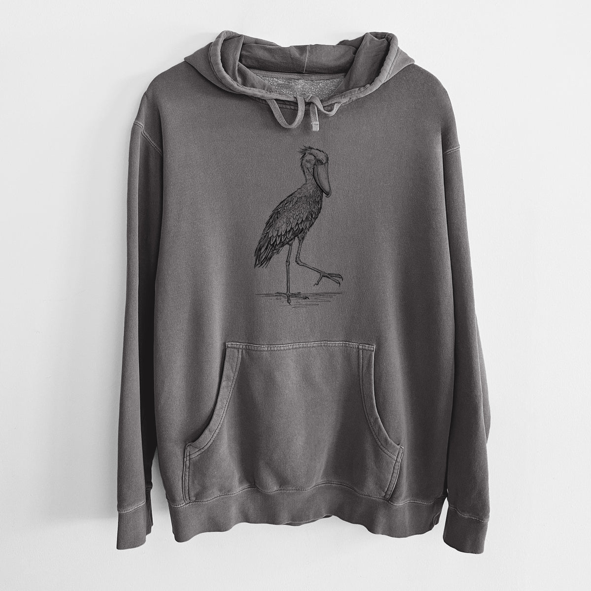 Shoebill Stork - Balaeniceps rex - Unisex Pigment Dyed Hoodie