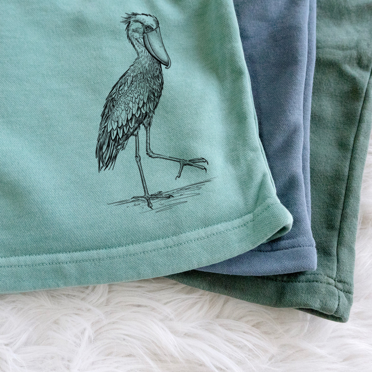 Shoebill Stork - Balaeniceps rex - Unisex Pigment Dyed Shorts