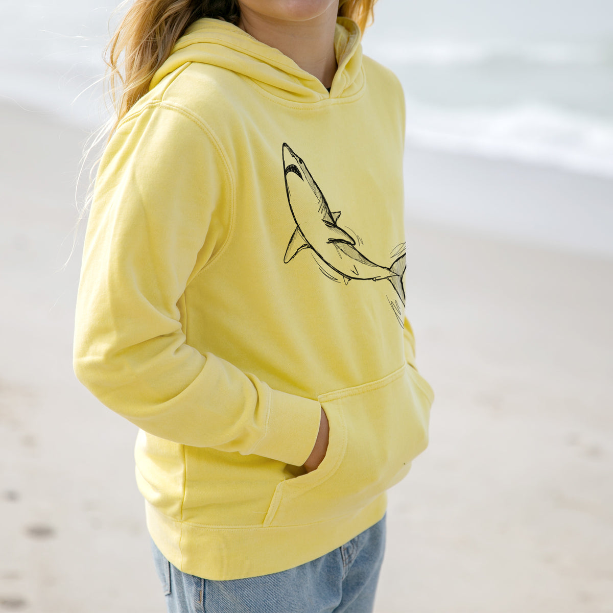 Shortfin Mako Shark - Youth Pigment Dyed Hoodie