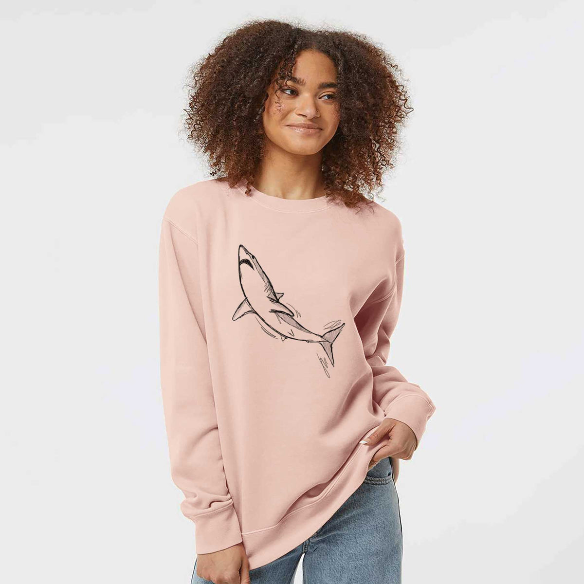 Shortfin Mako Shark - Unisex Pigment Dyed Crew Sweatshirt