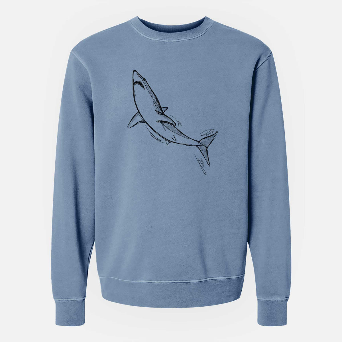 Shortfin Mako Shark - Unisex Pigment Dyed Crew Sweatshirt