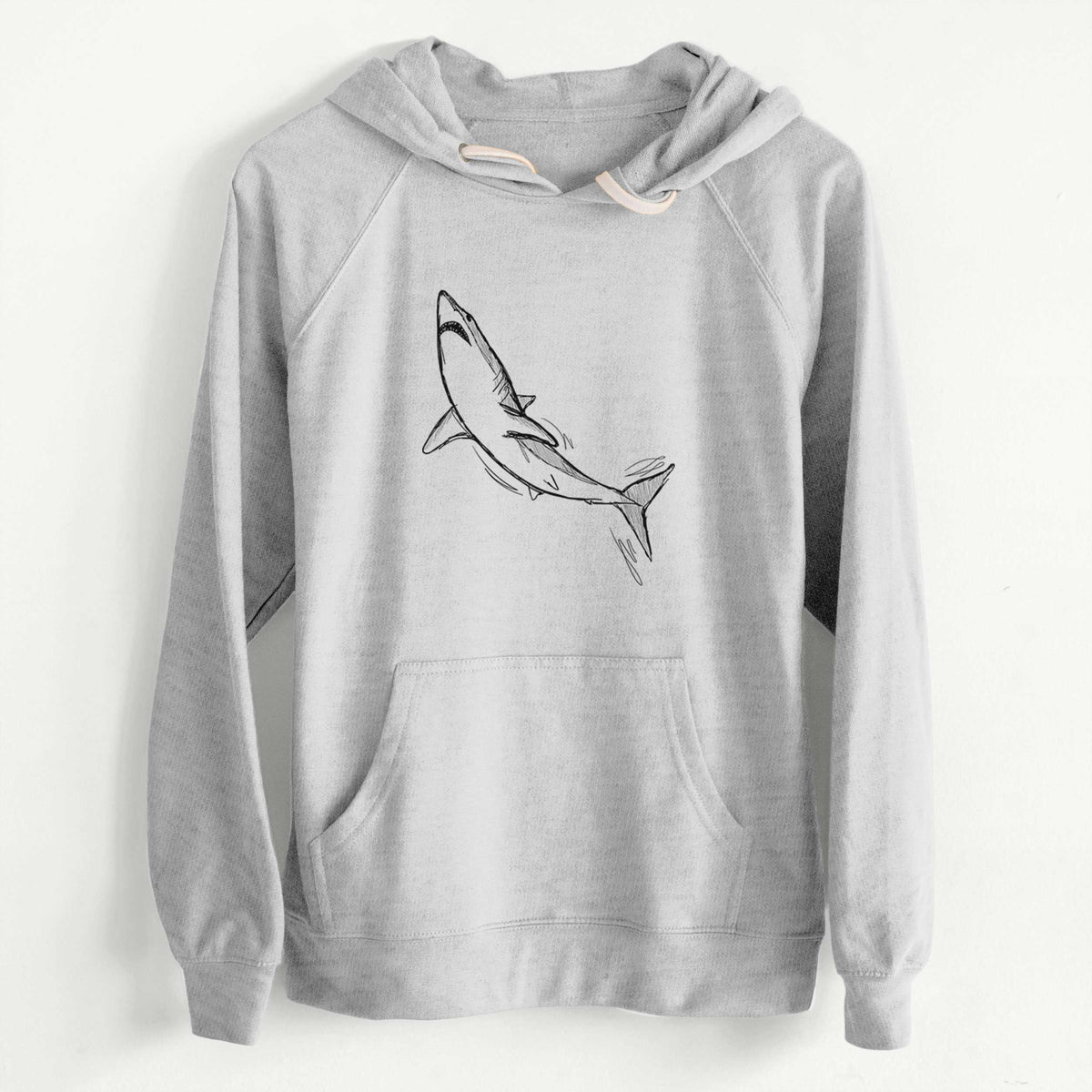 CLEARANCE - Shortfin Mako Shark  - Unisex Slim Fit Loopback Terry Hoodie