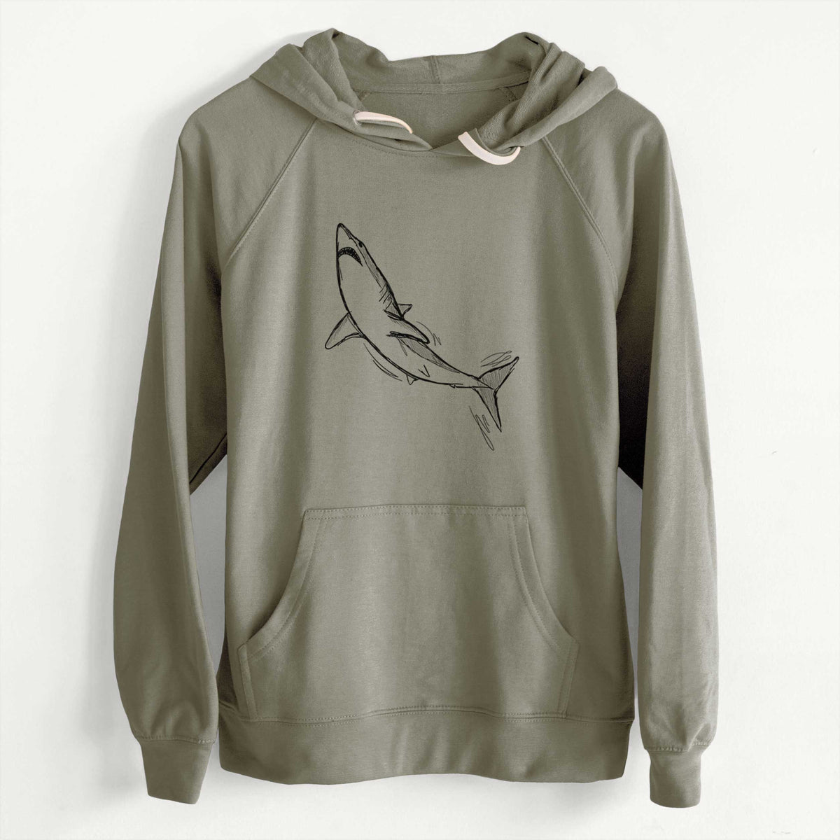 CLEARANCE - Shortfin Mako Shark  - Unisex Slim Fit Loopback Terry Hoodie