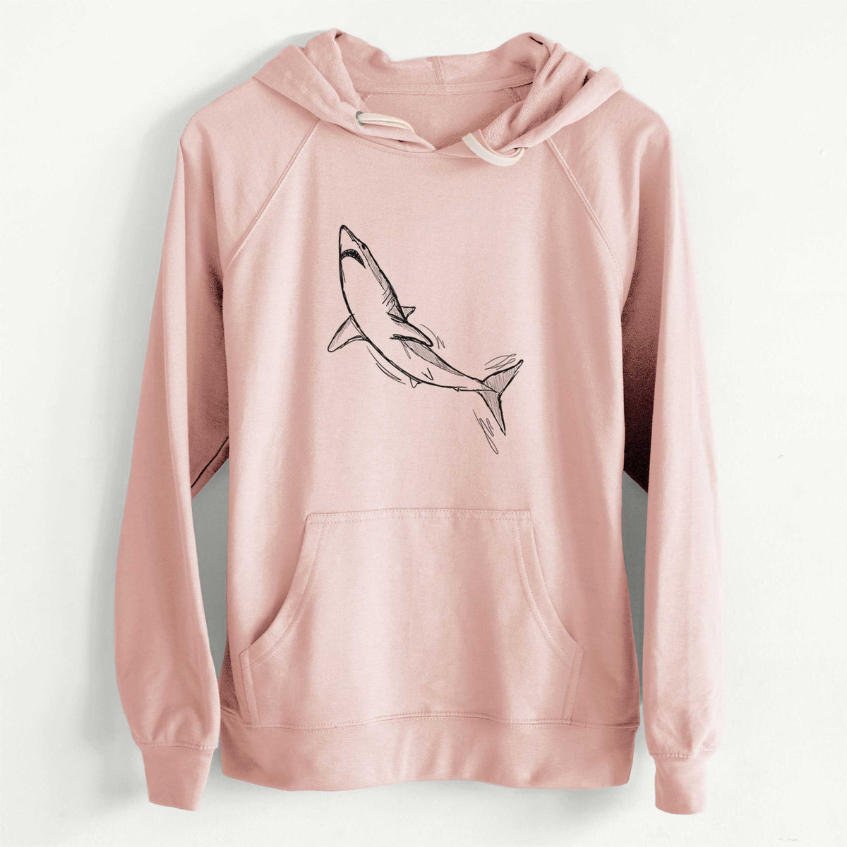 CLEARANCE - Shortfin Mako Shark  - Unisex Slim Fit Loopback Terry Hoodie