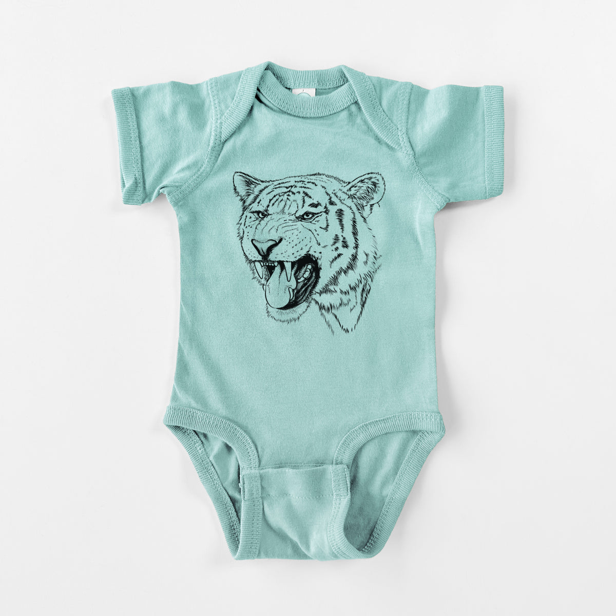 Siberian Tiger - Panthera tigris altaica - Baby Fine Jersey Bodysuit