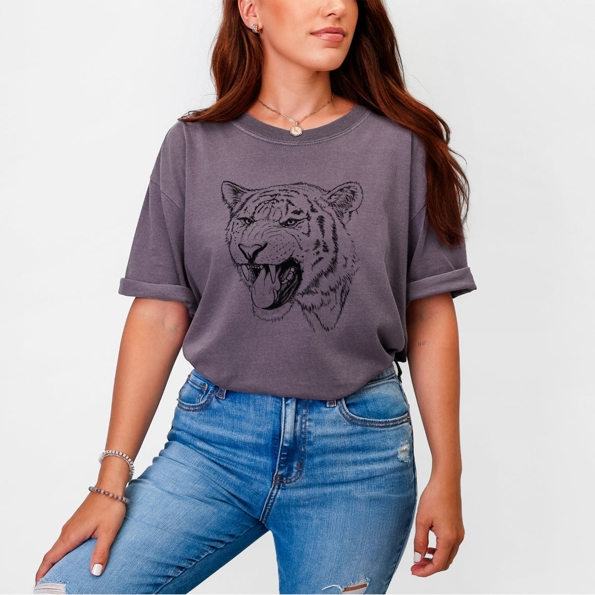 Siberian Tiger - Panthera tigris altaica - Unisex Comfort Colors Garment-Dyed Heavyweight T-shirt