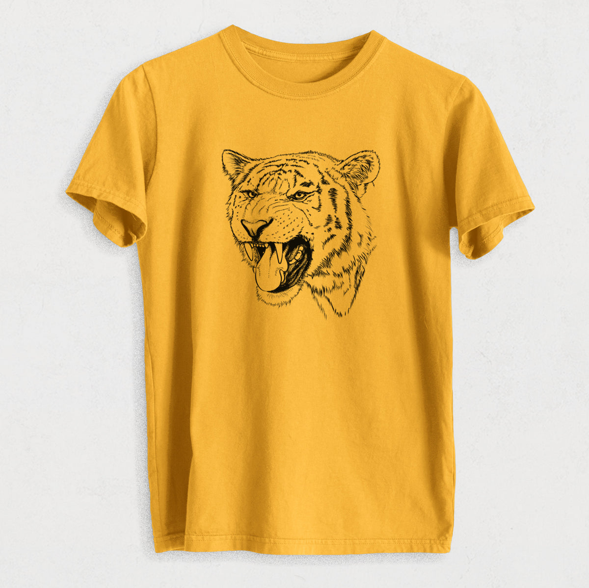 Siberian Tiger - Panthera tigris altaica - Heavyweight Men&#39;s 100% Organic Cotton Tee