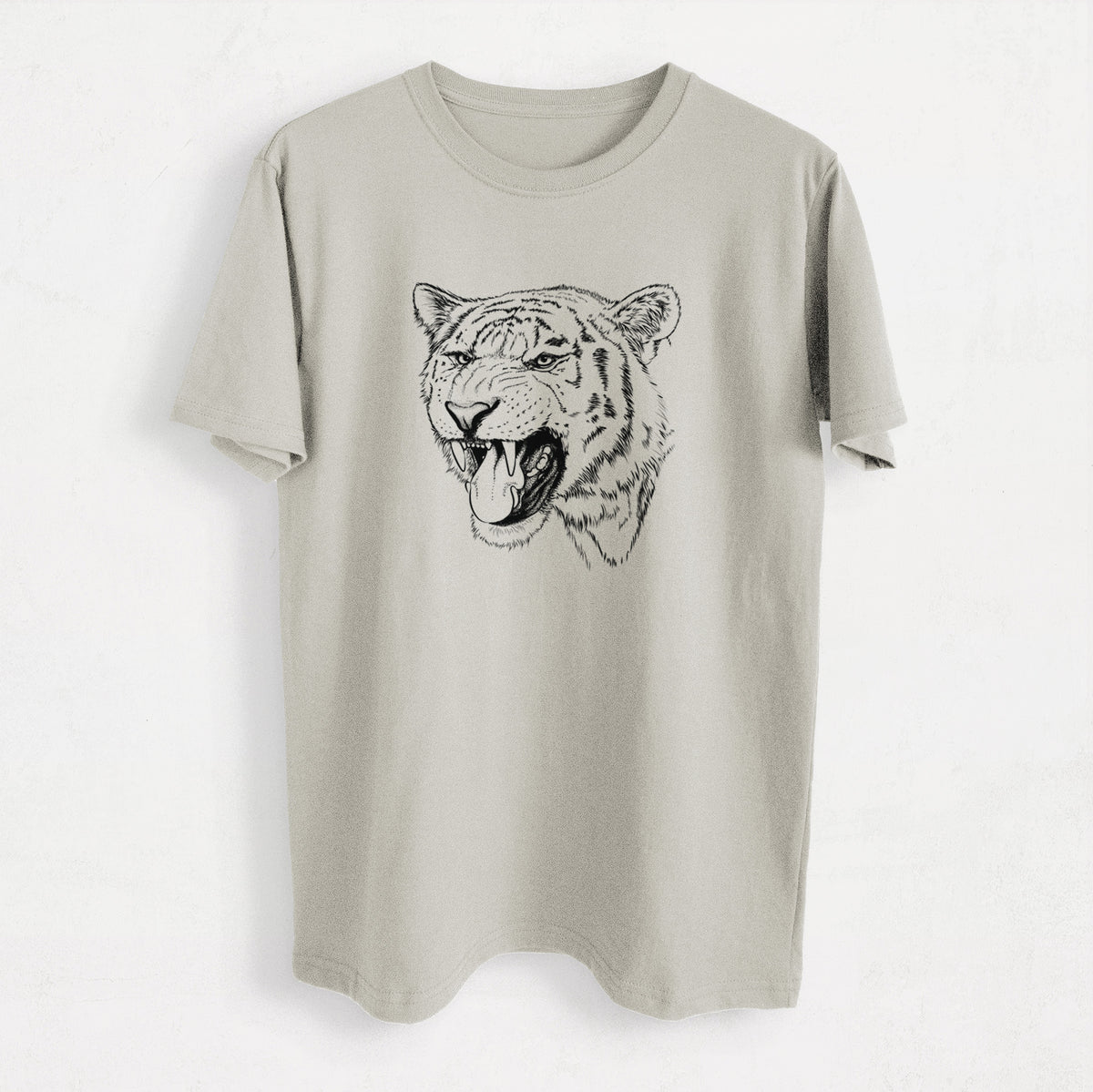 Siberian Tiger - Panthera tigris altaica - Heavyweight Men&#39;s 100% Organic Cotton Tee