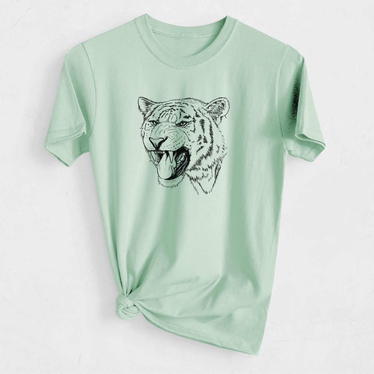 Siberian Tiger - Panthera tigris altaica - Heavyweight Men&#39;s 100% Organic Cotton Tee