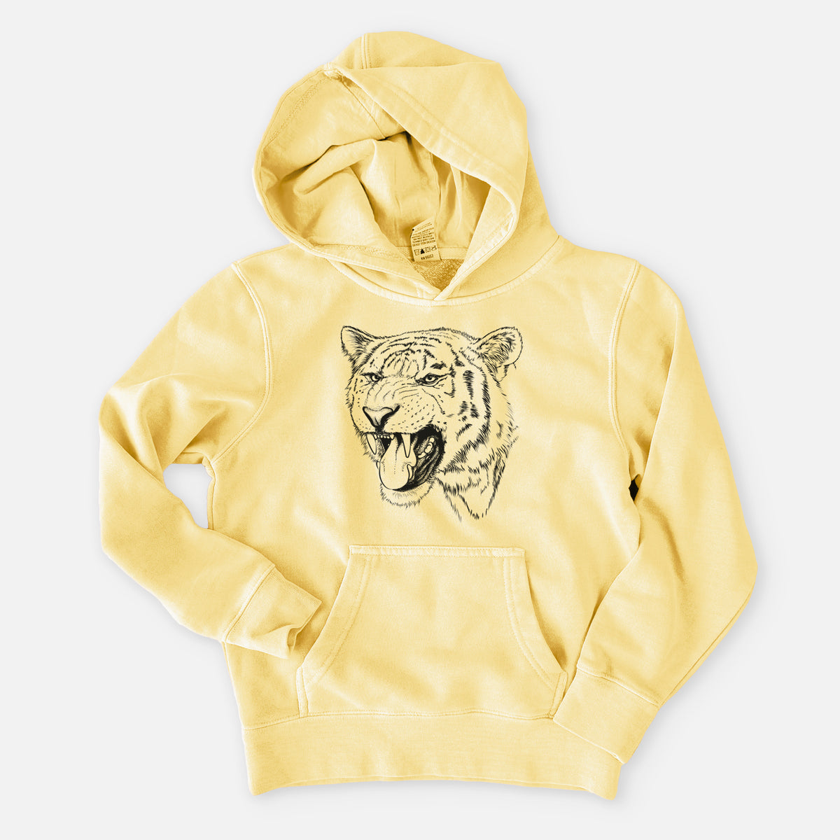 Siberian Tiger - Panthera tigris altaica - Youth Pigment Dyed Hoodie