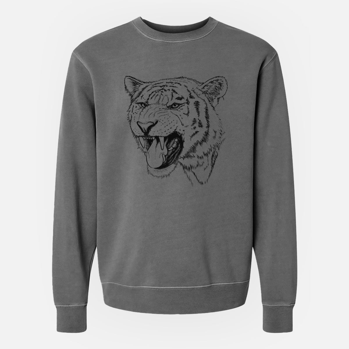 Siberian Tiger - Panthera tigris altaica - Unisex Pigment Dyed Crew Sweatshirt