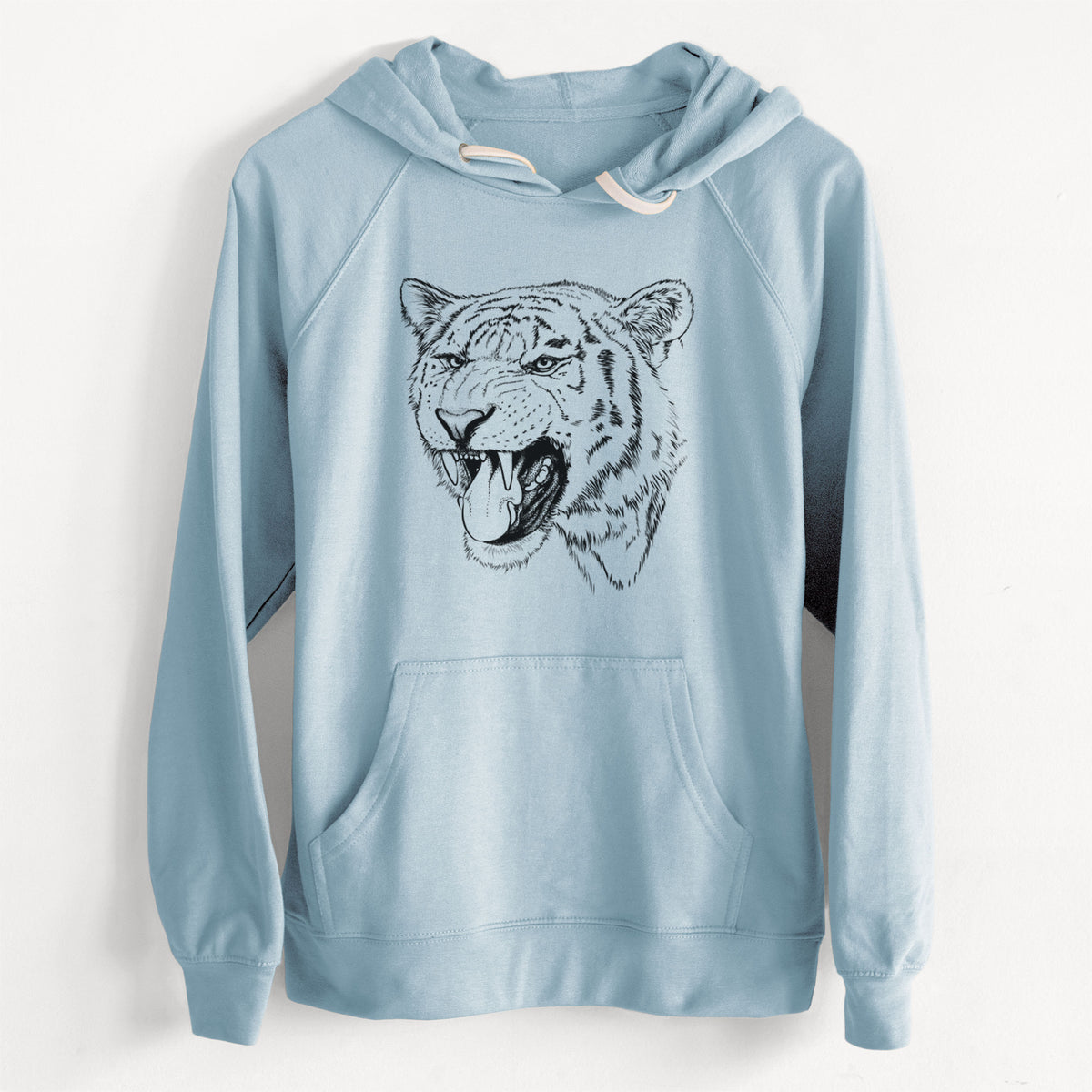 CLEARANCE - Siberian Tiger - Panthera tigris altaica  - Unisex Slim Fit Loopback Terry Hoodie