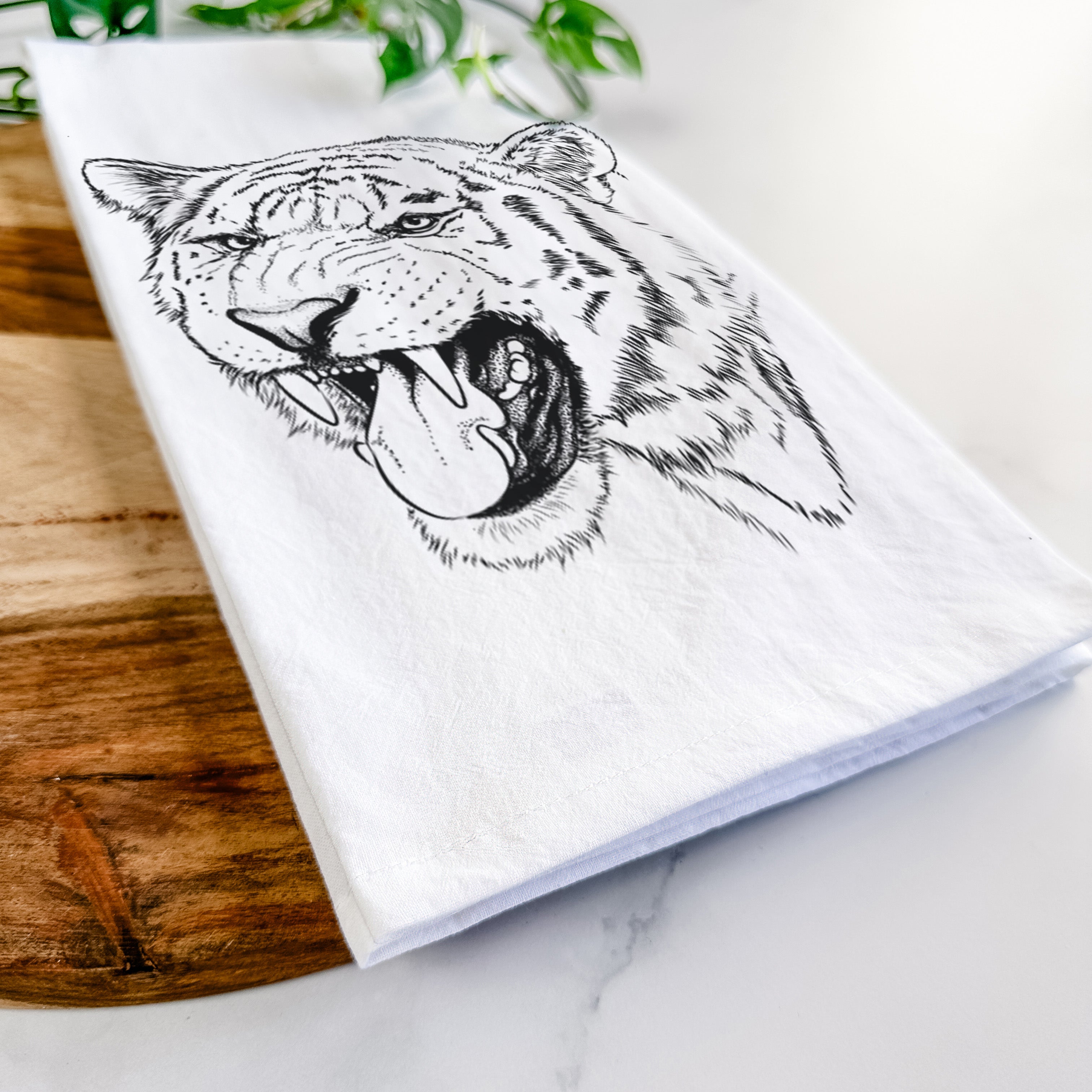 Siberian Tiger - Panthera tigris altaica Tea Towel