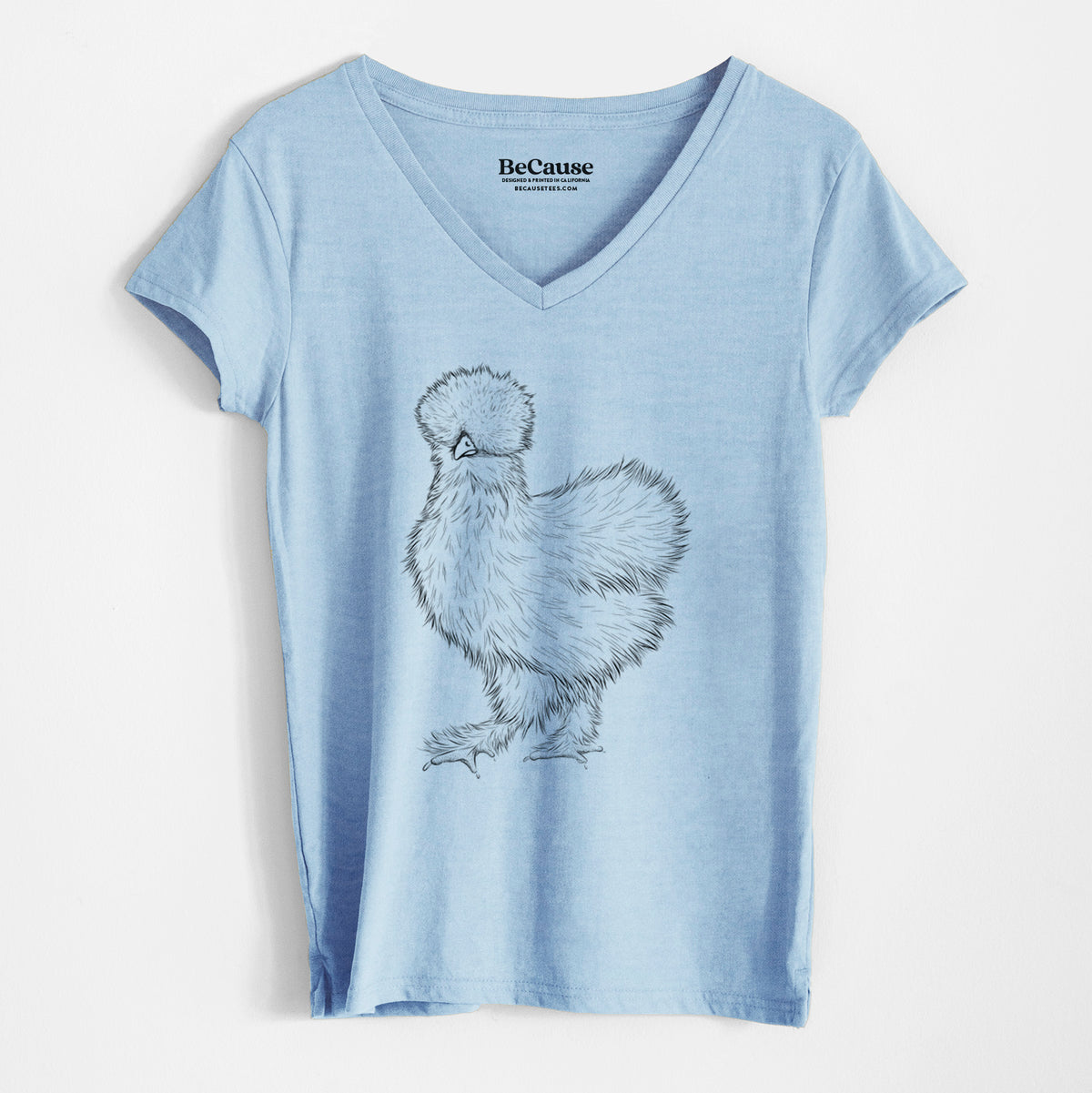 Silkie Chicken - Women&#39;s 100% Recycled V-neck