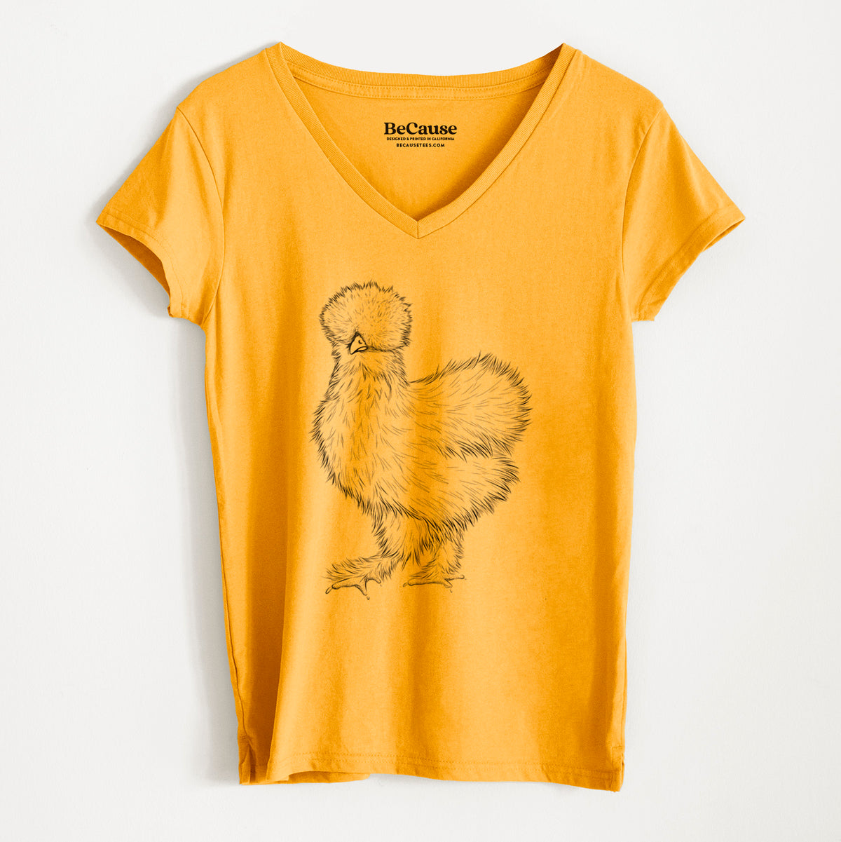 Silkie Chicken - Women&#39;s 100% Recycled V-neck