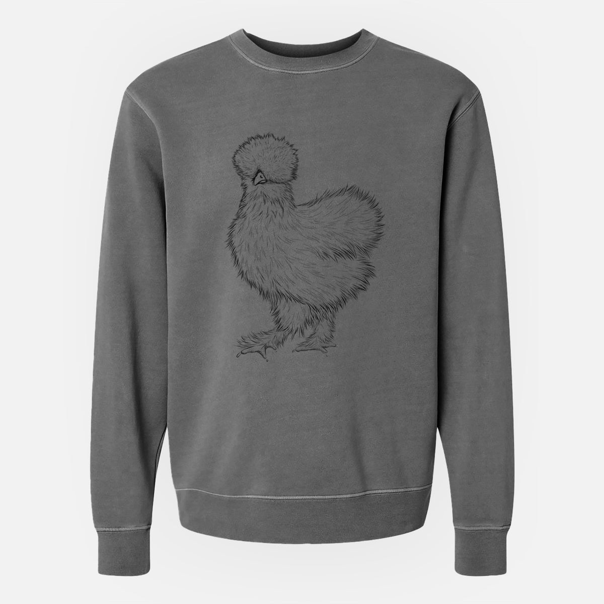 Silkie Chicken - Unisex Pigment Dyed Crew Sweatshirt