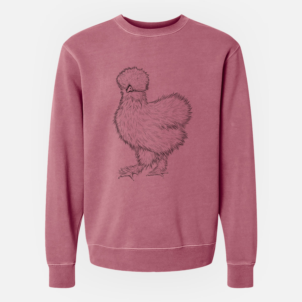 Silkie Chicken - Unisex Pigment Dyed Crew Sweatshirt