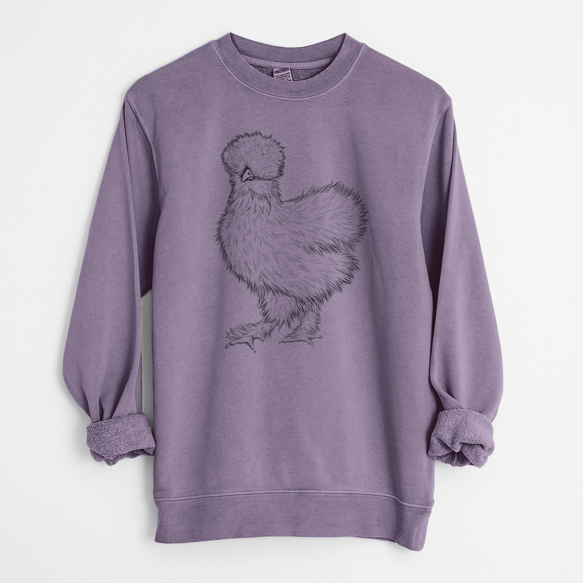 Silkie Chicken - Unisex Pigment Dyed Crew Sweatshirt