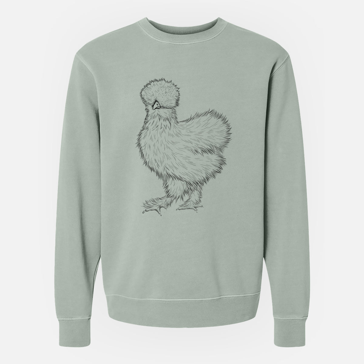 Silkie Chicken - Unisex Pigment Dyed Crew Sweatshirt