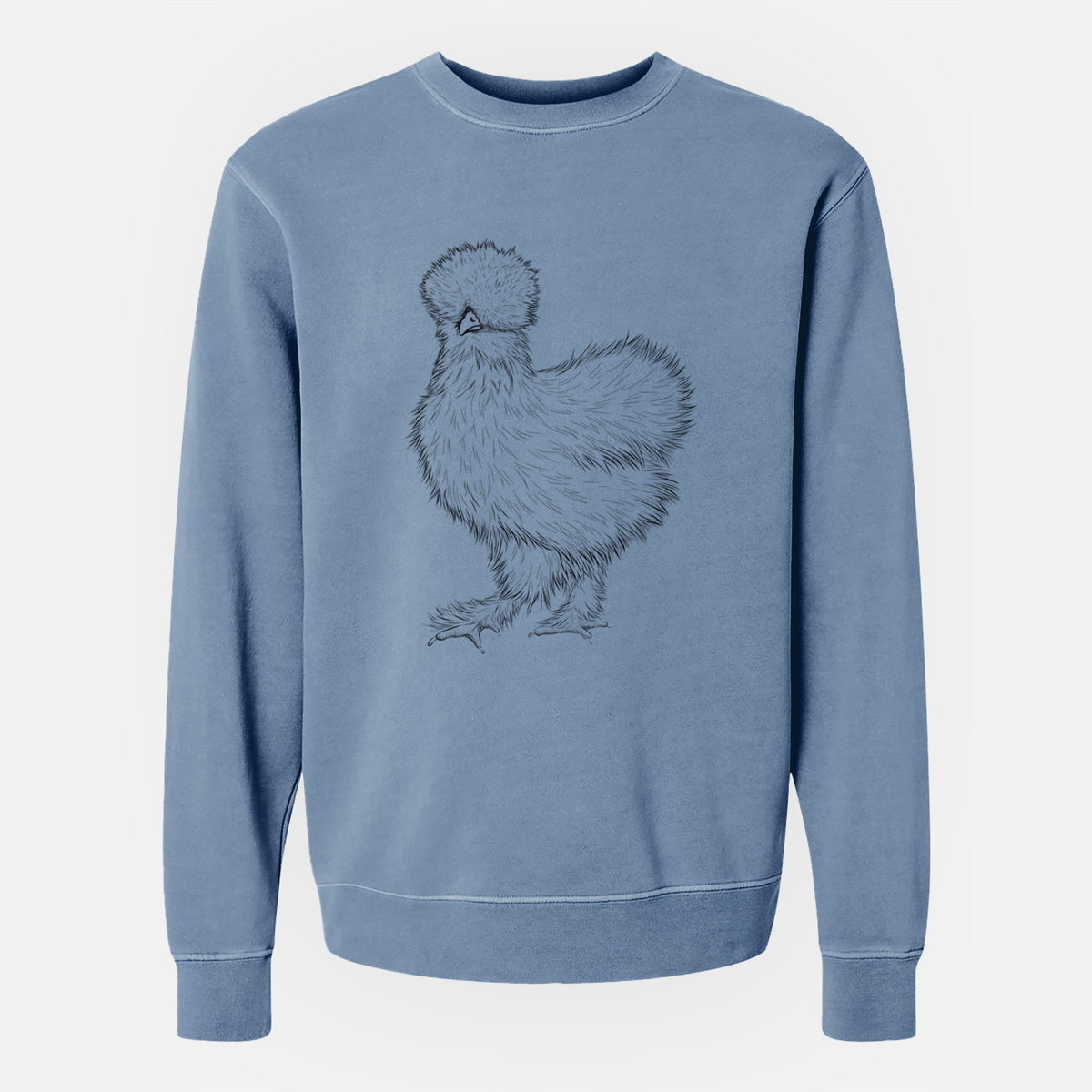 Silkie Chicken - Unisex Pigment Dyed Crew Sweatshirt