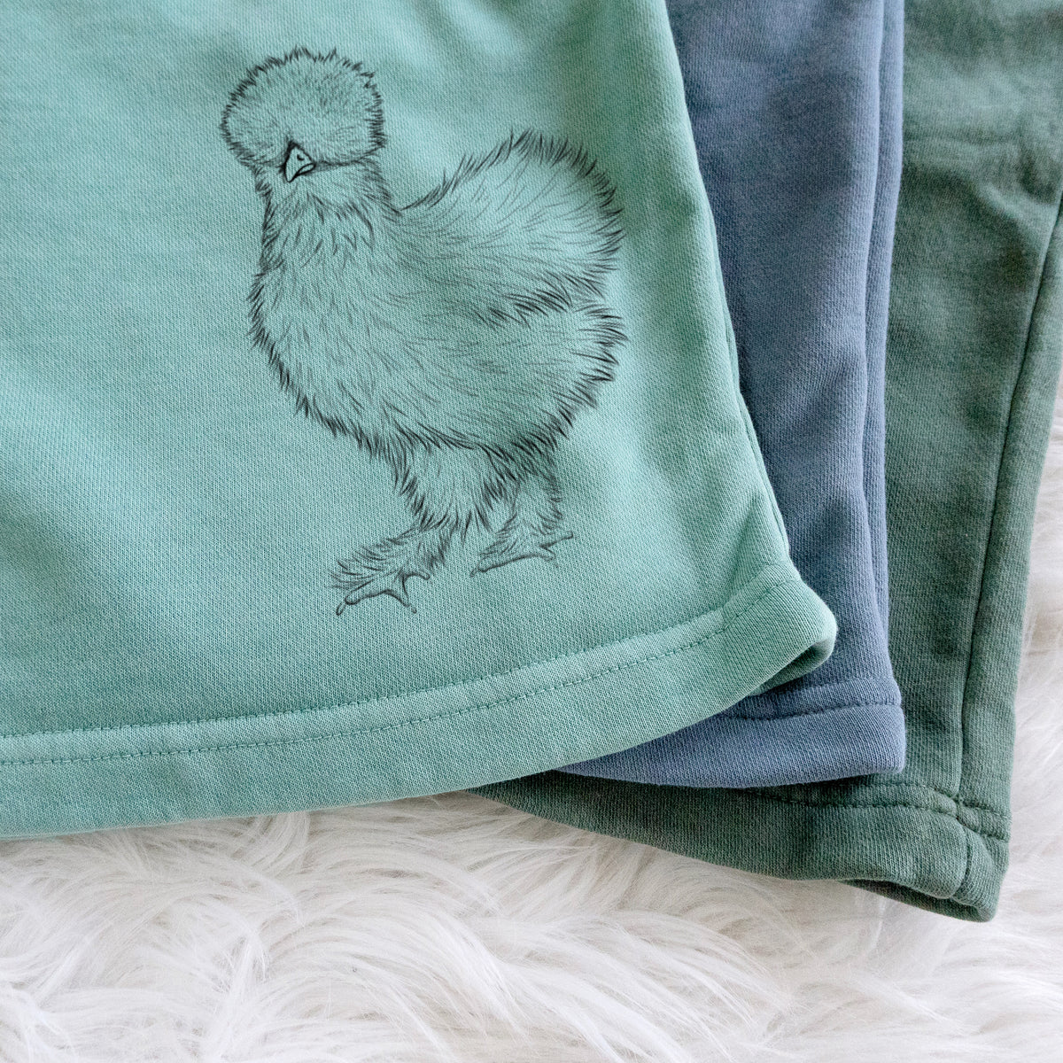 Silkie Chicken - Unisex Pigment Dyed Shorts