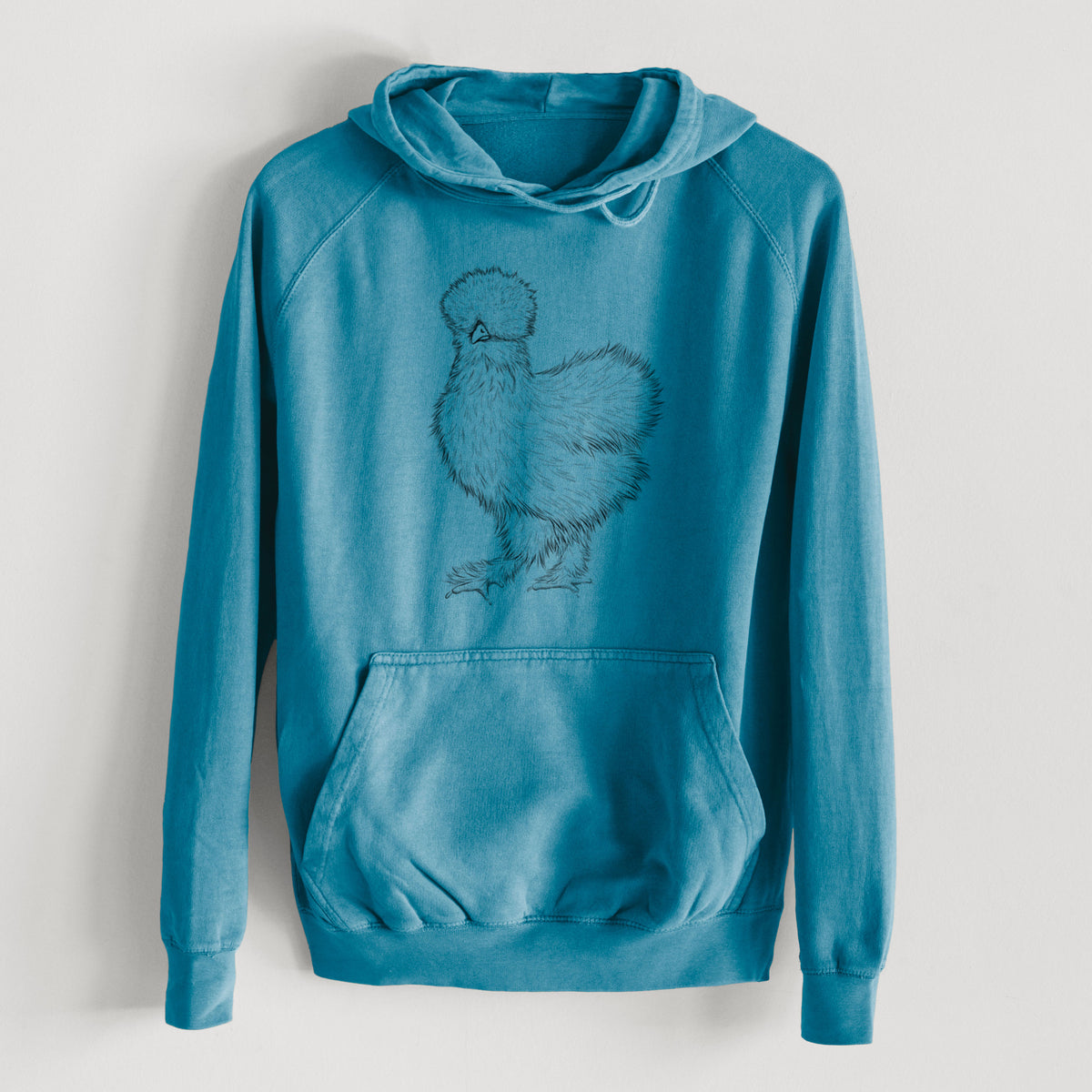 Silkie Chicken  - Mid-Weight Unisex Vintage 100% Cotton Hoodie