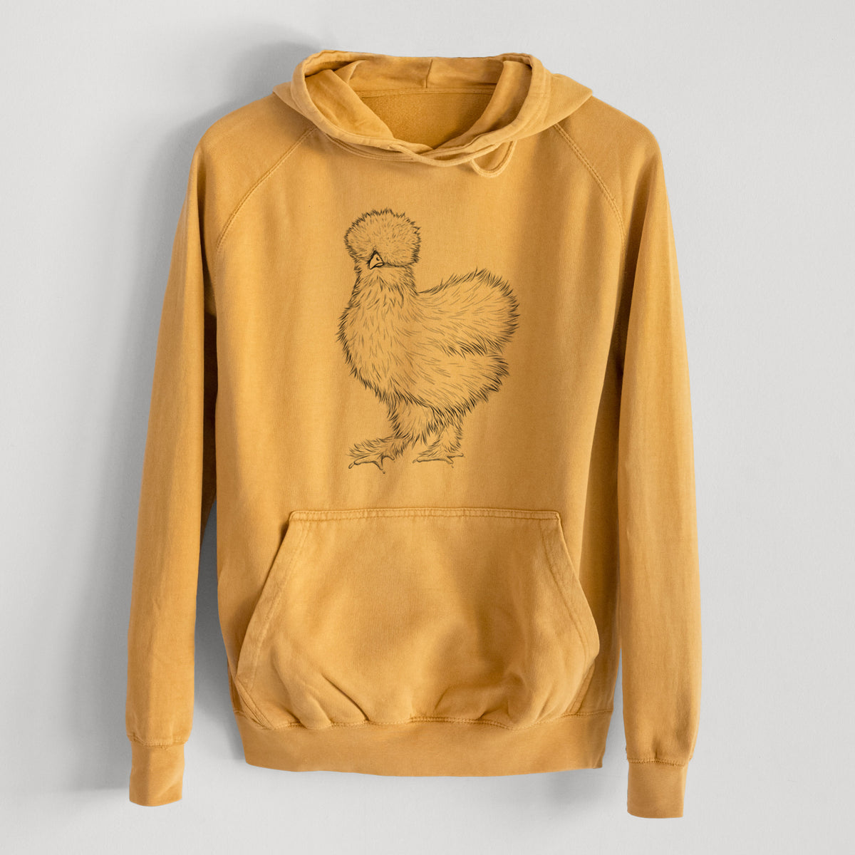 Silkie Chicken  - Mid-Weight Unisex Vintage 100% Cotton Hoodie