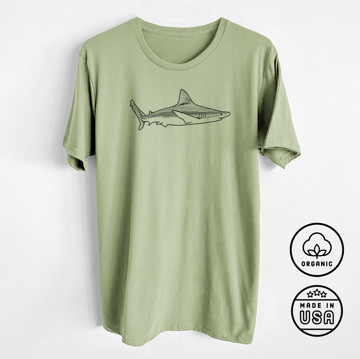 CLOSEOUT - Silvertip Shark Side - Unisex Crewneck - Made in USA - 100% Organic Cotton