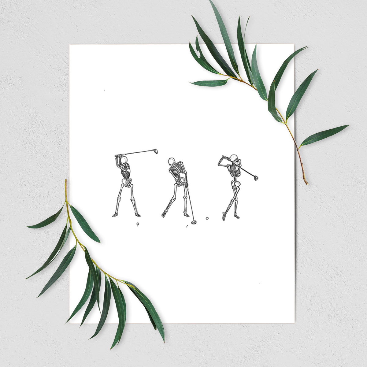 The Golf Swing - Skeleton Collection - Fine Art Print
