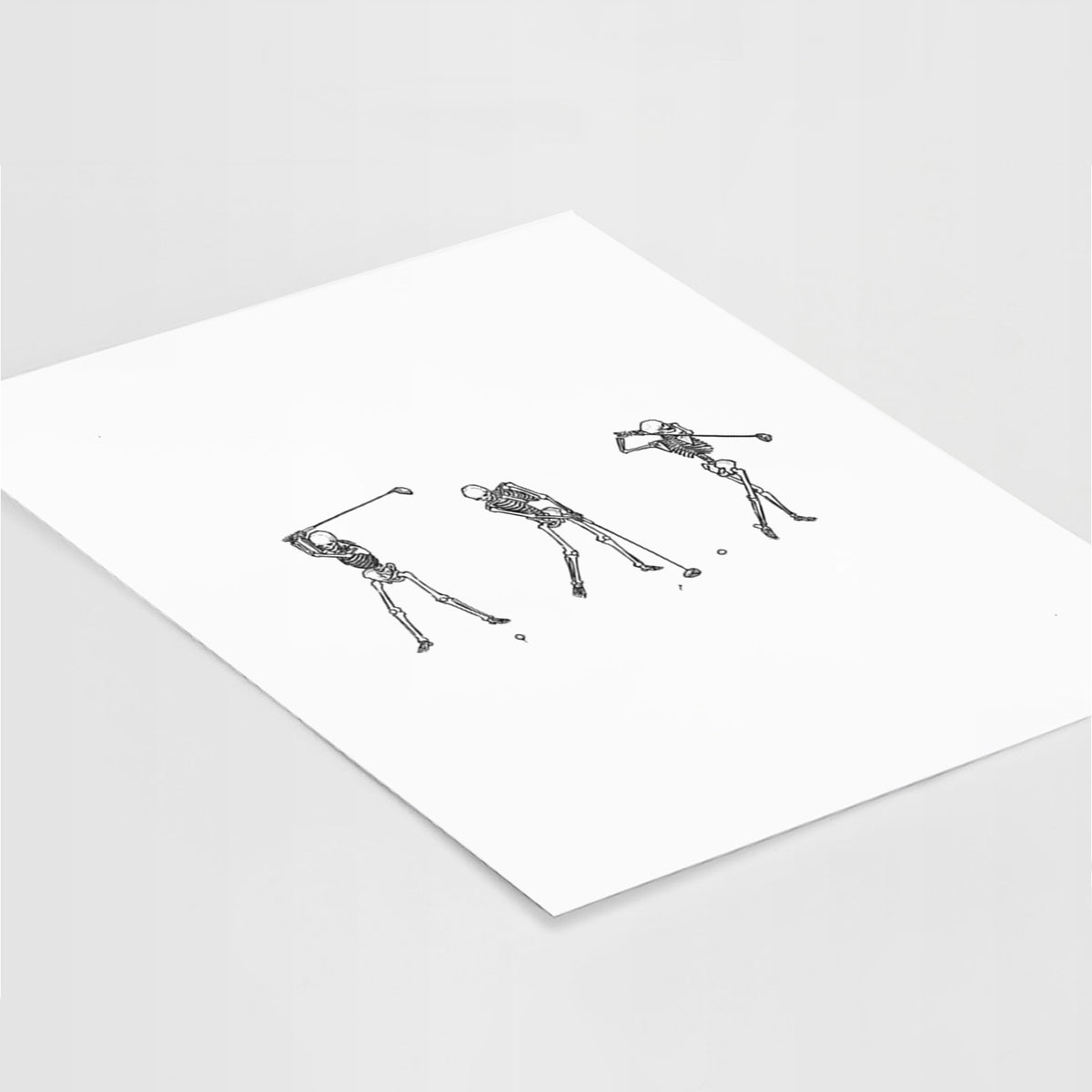 The Golf Swing - Skeleton Collection - Fine Art Print