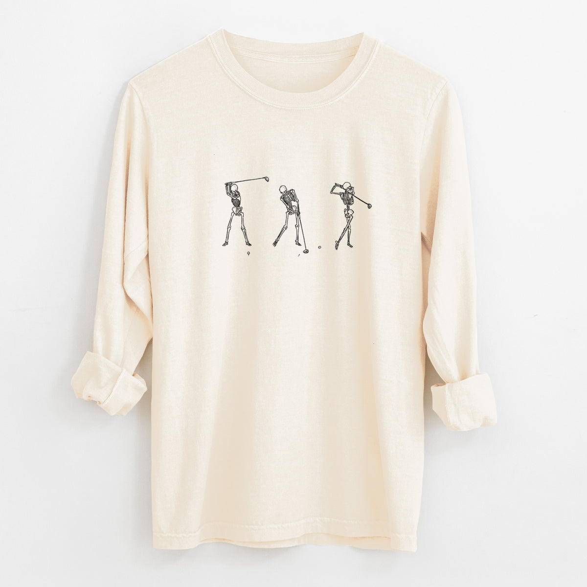The Golf Swing - Skeleton Collection - Unisex Comfort Colors 100% Cotton Long Sleeve