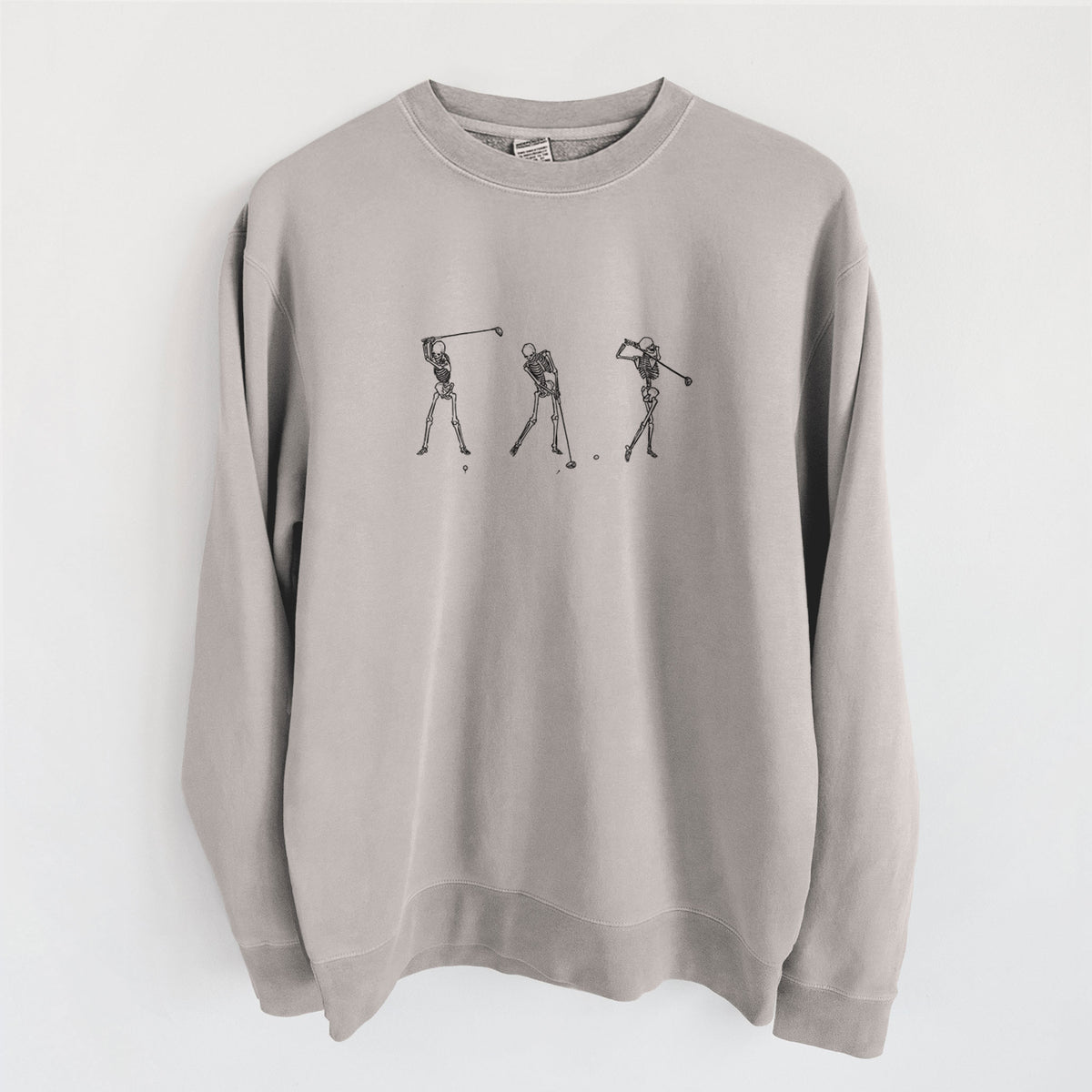 The Golf Swing - Skeleton Collection - Unisex Pigment Dyed Crew Sweatshirt