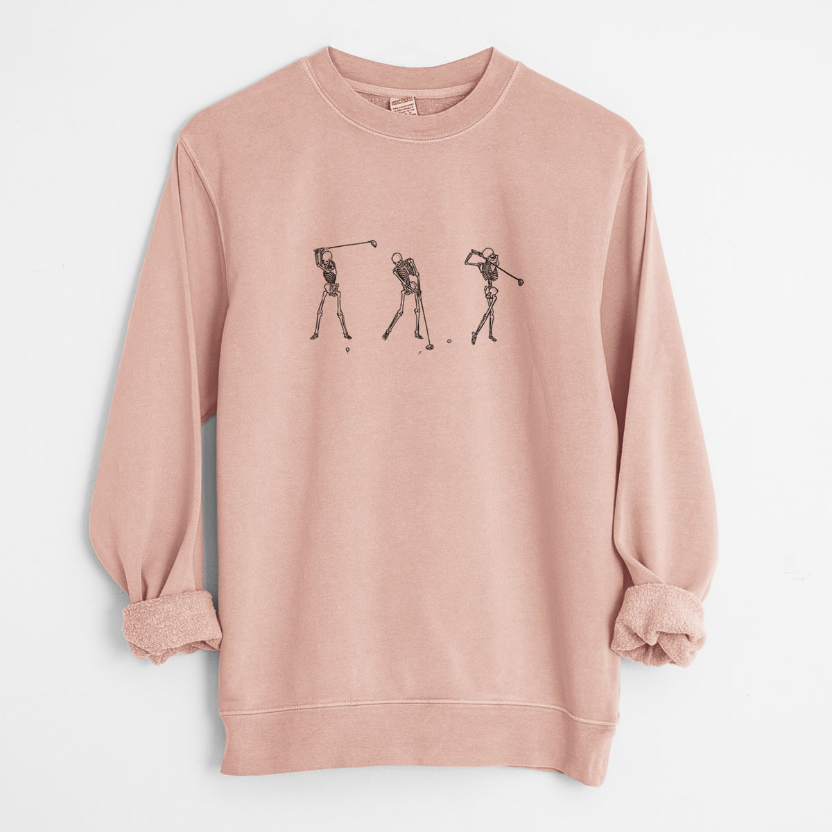 The Golf Swing - Skeleton Collection - Unisex Pigment Dyed Crew Sweatshirt