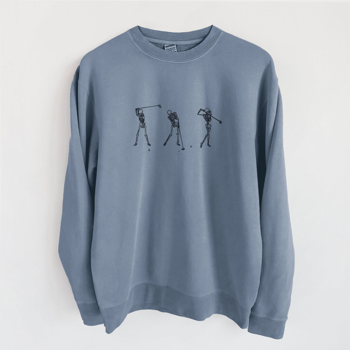 The Golf Swing - Skeleton Collection - Unisex Pigment Dyed Crew Sweatshirt