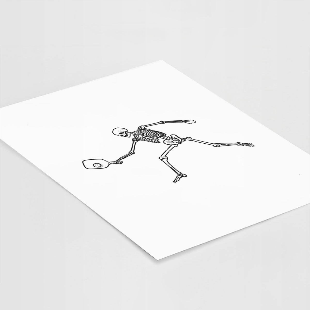 The Pickleball Block Volley - Skeleton Collection - Fine Art Print