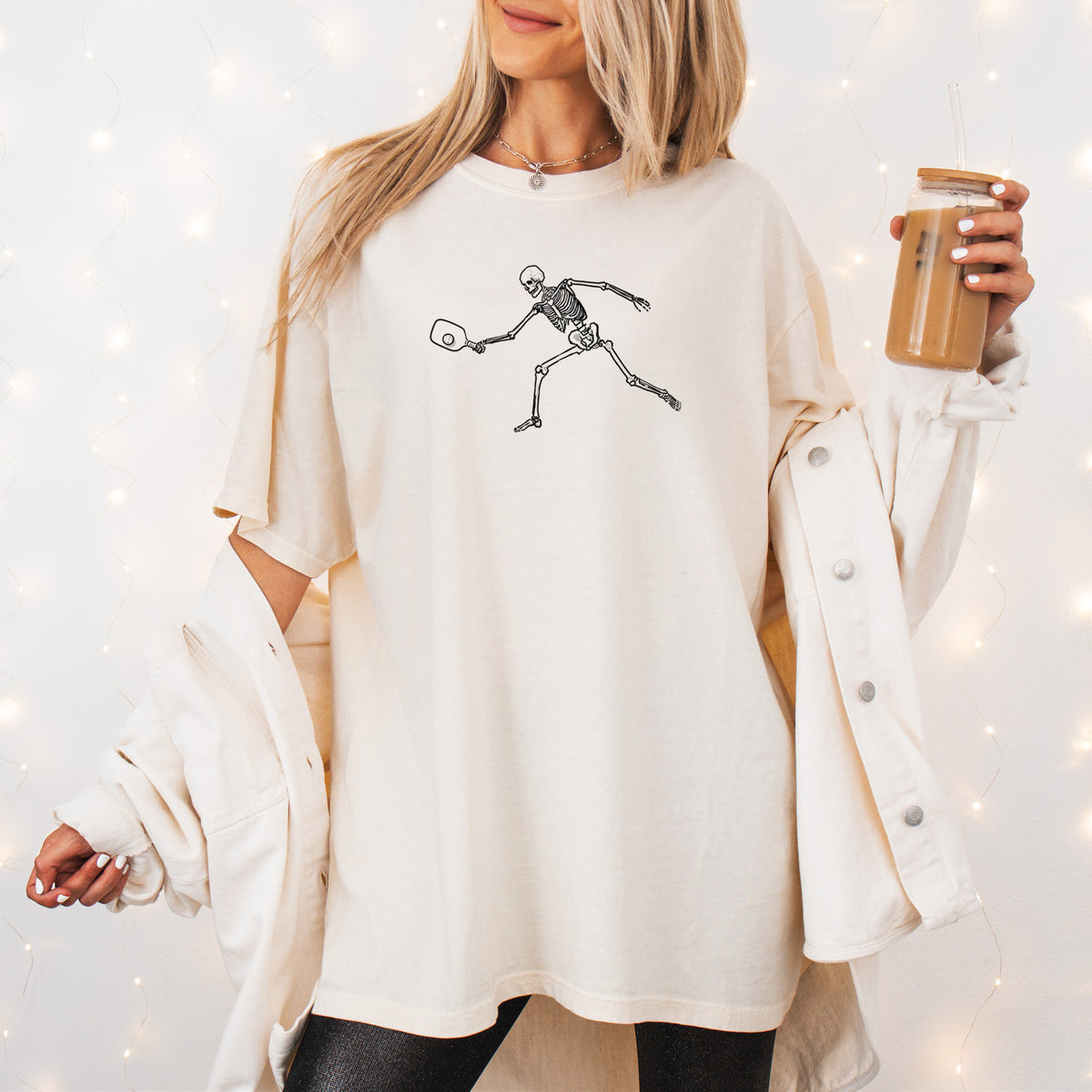 The Pickleball Block Volley - Skeleton Collection - Unisex Comfort Colors Garment-Dyed Heavyweight T-shirt