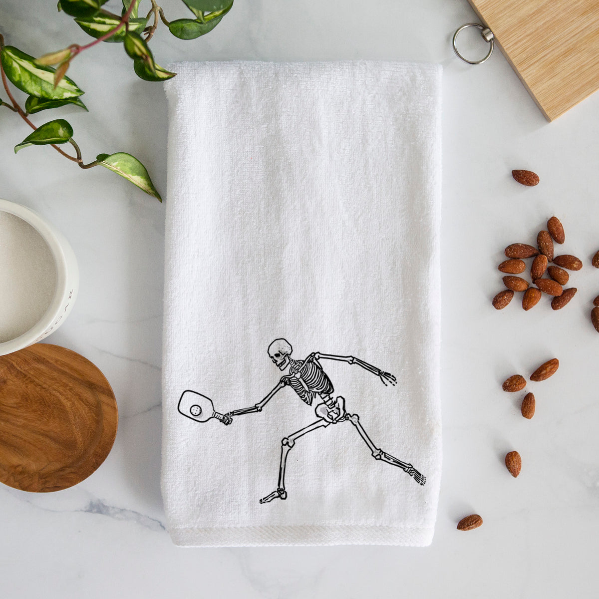 The Pickleball Block Volley - Skeleton Collection Premium Decorative Hand Towel