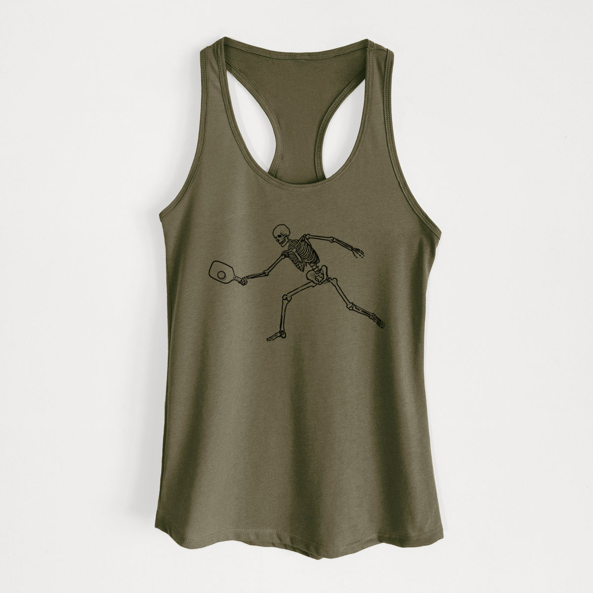The Pickleball Block Volley - Skeleton Collection - Women's Racerback Tanktop