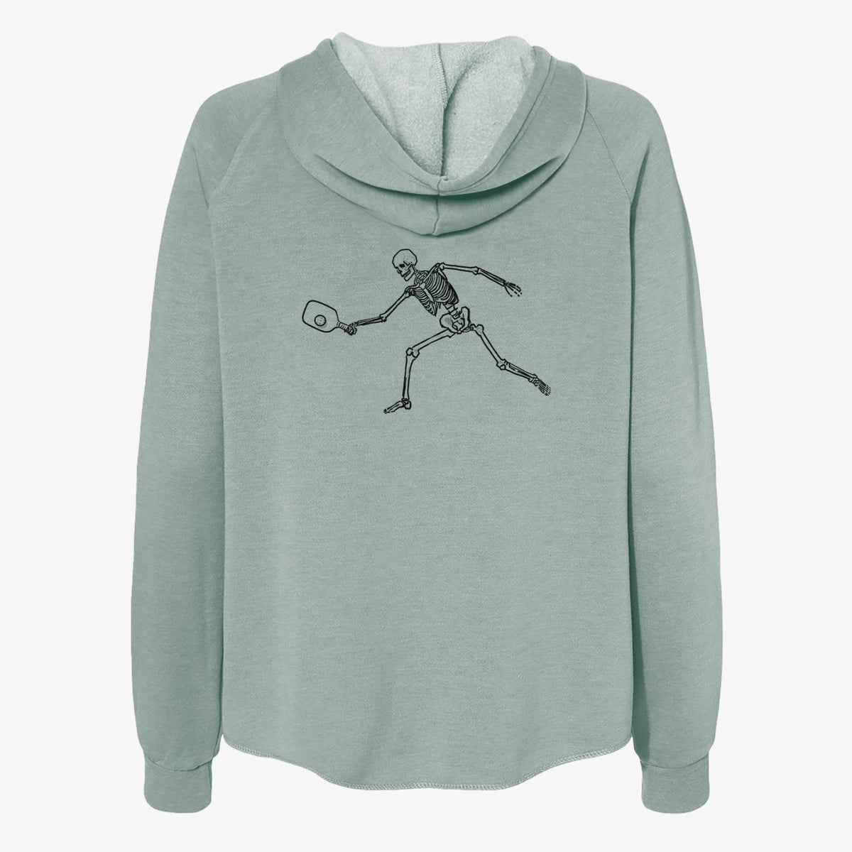 The Pickleball Block Volley - Skeleton Collection - Women's Cali Wave Zip-Up Sweatshirt